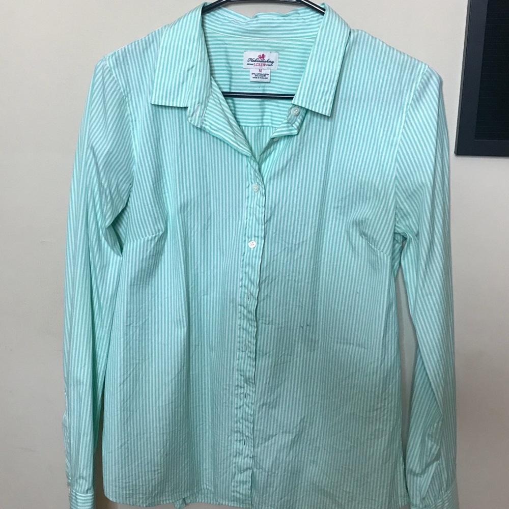 J. Crew Sea-foam Green Button Up Shirt
